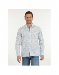 Chemise à motifs cerling blanc bleu homme - Oxbow