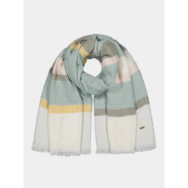 Echarpe valoree vert blanc jaune femme - Barts