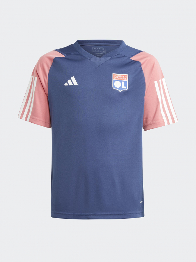 T-shirt de football olympique lyonnais bleu rose enfant - Adidas