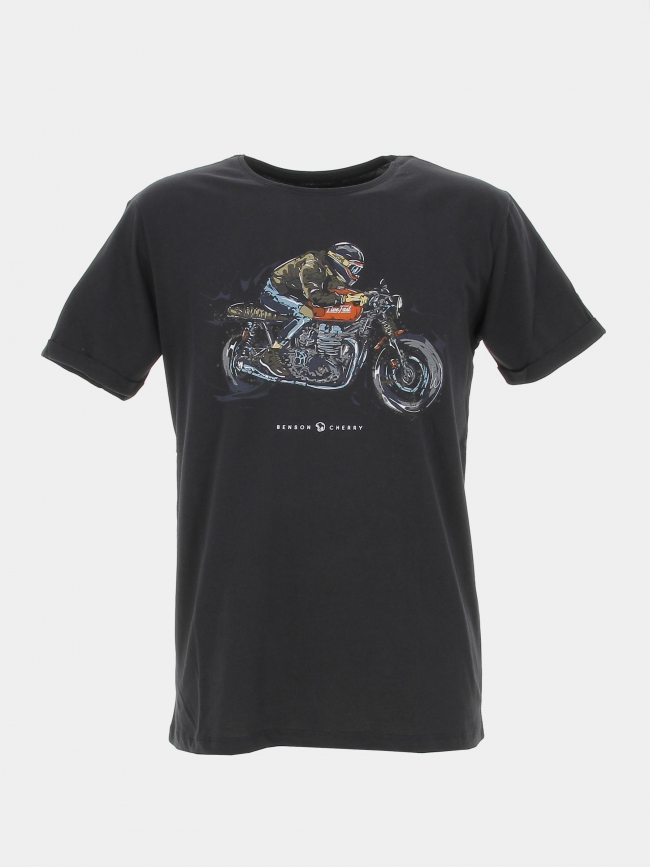 T-shirt legendary tag moto noir homme - Benson & Cherry