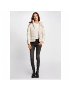 Doudoune simili-cuir kely beige femme - Morgan