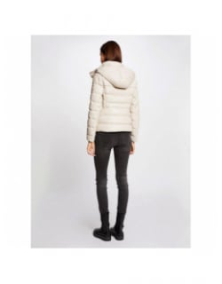 Doudoune simili-cuir kely beige femme - Morgan