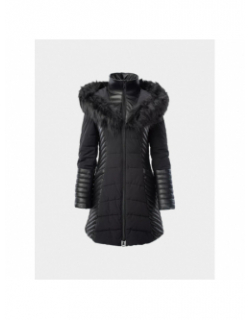 Doudoune longue bi-matière new oxana noir femme - Guess