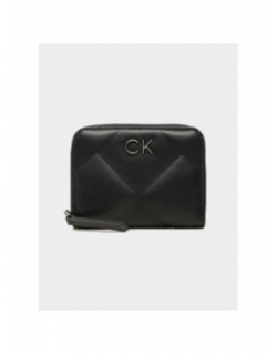 Porte-monnaie re-lock matelassé anti-rfid noir femme - Calvin Klein