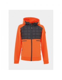 Veste légère bi-matière dradler orange noir homme - Helvetica