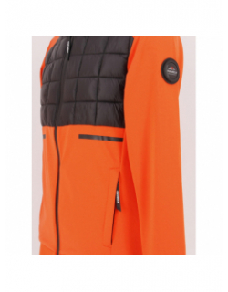 Veste légère bi-matière dradler orange noir homme - Helvetica