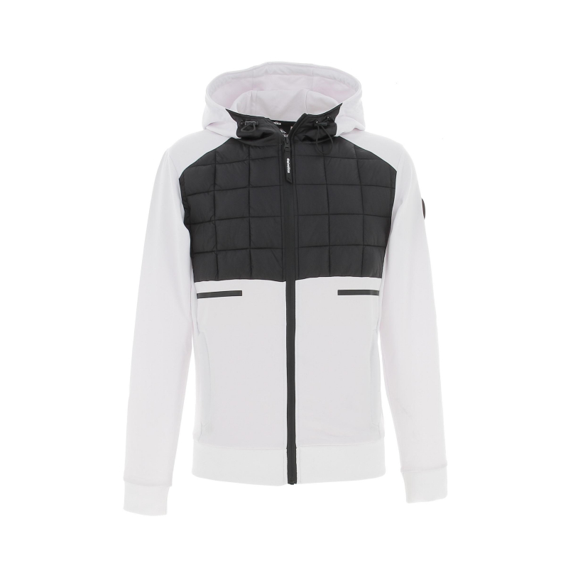 Veste légère bi-matière dradler noir blanc homme - Helvetica