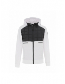 Veste légère bi-matière dradler noir blanc homme - Helvetica