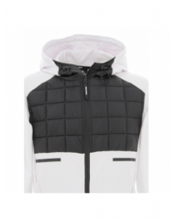Veste légère bi-matière dradler noir blanc homme - Helvetica