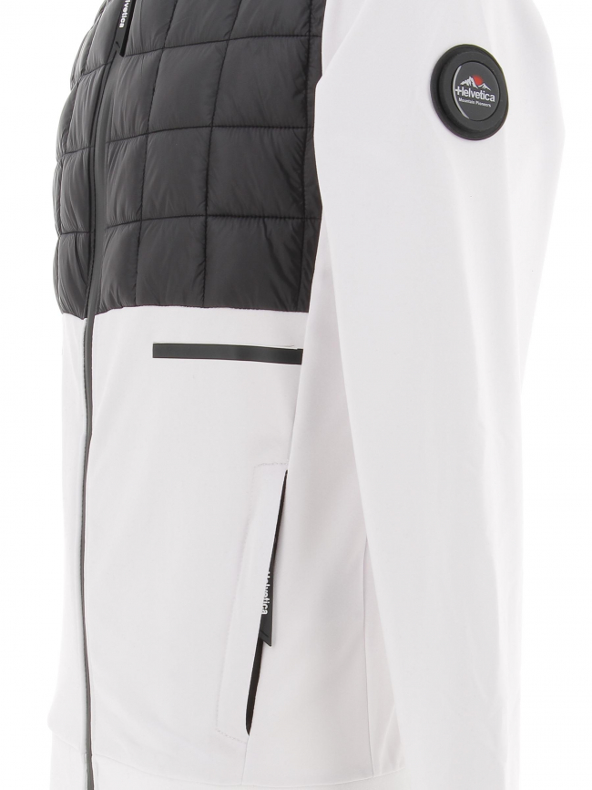 Veste légère bi-matière dradler noir blanc homme - Helvetica