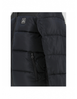 Doudoune capuche fausse fourrure emiro noir garçon - Kaporal