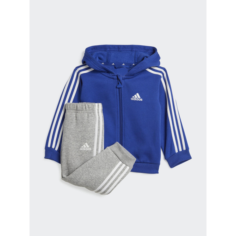 Survêtement veste zippé 3S bleu enfant - Adidas