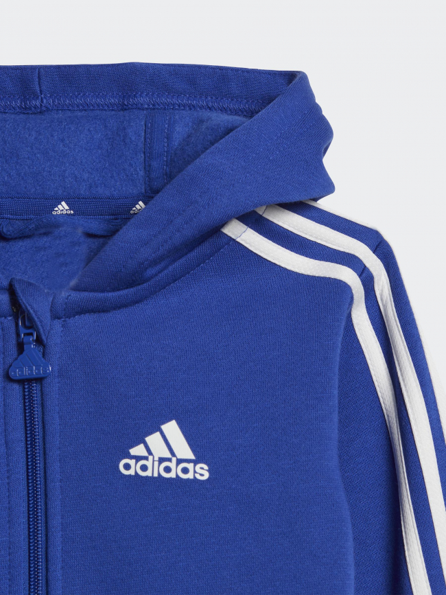 Ensemble de Survêtement veste zippé 3S bleu enfant - Adidas