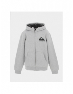 Sweat à capuche zippé doublé sherpa best wave gris garçon - Quiksilver
