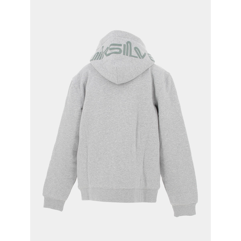Sweat à capuche zippé doublé best wave gris garçon Quiksilver