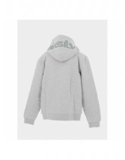 Sweat à capuche zippé doublé sherpa best wave gris garçon - Quiksilver