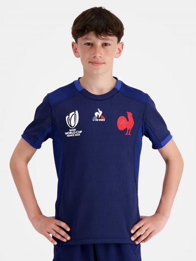 Maillot coupe du monde rugby france bleu enfant - Le Coq Sportif