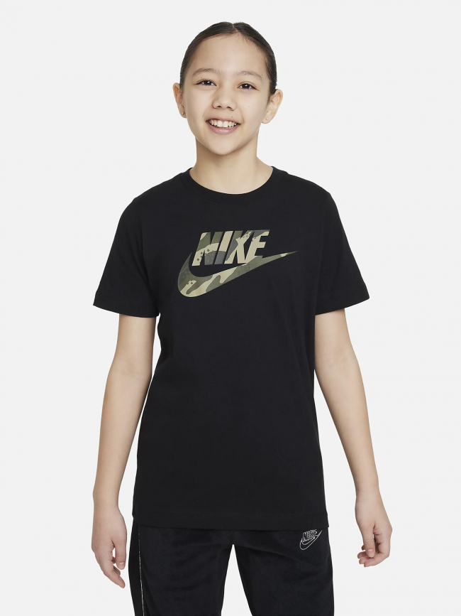 T-shirt sportswear club swoosh camo noir enfant - Nike
