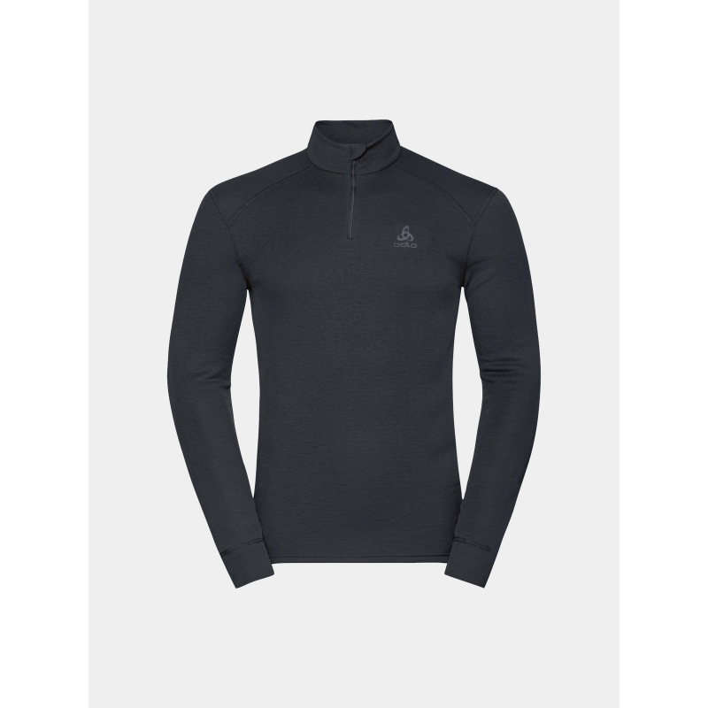 T-shirt thermique col zippé active noir homme - Odlo
