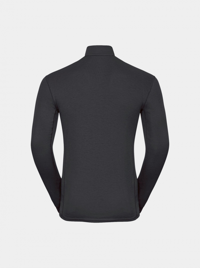 T-shirt thermique col zippé active noir homme - Odlo