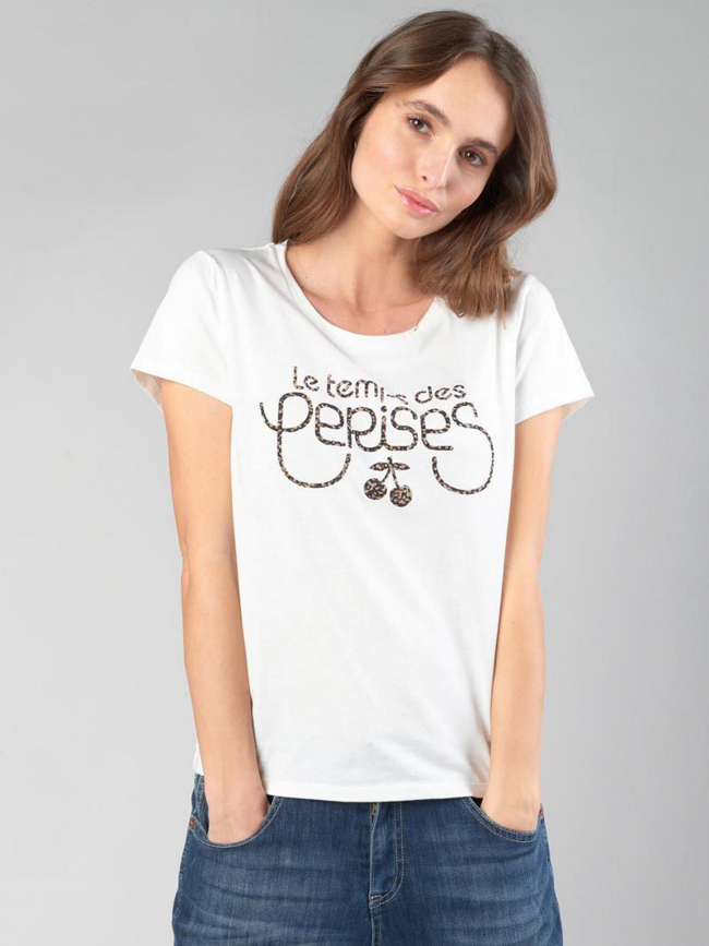 T-shirt carole ice cream blanc femme - Le Temps Des Cerises