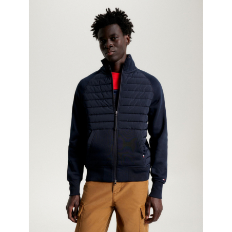 Veste doubl?�e sherpa bleu marine homme - Rms 26 | wimod