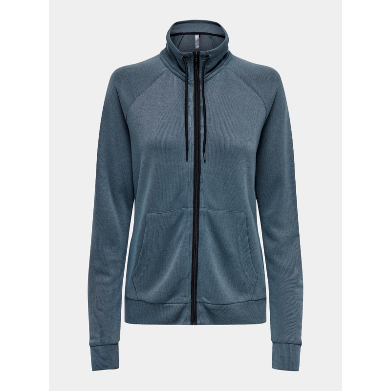 Sweat zippé jenna gris femme - Only