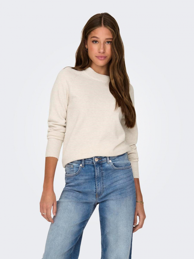 Pull rica life beige femme - Only