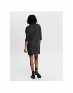 Robe pull col roulé jana gris anthracite femme - Only