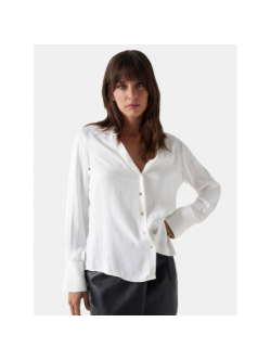 Chemise Satin Blanche Femme Chemise Effet Satin Blanc Femme Salsa