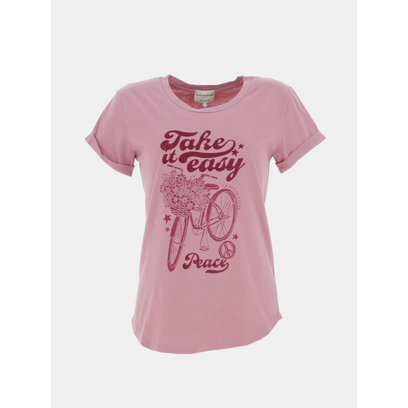 T-shirt peace vieux rose femme - La Petite Etoile