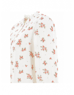 Chemisier à fleurs olympa blanc femme - La Petite Etoile