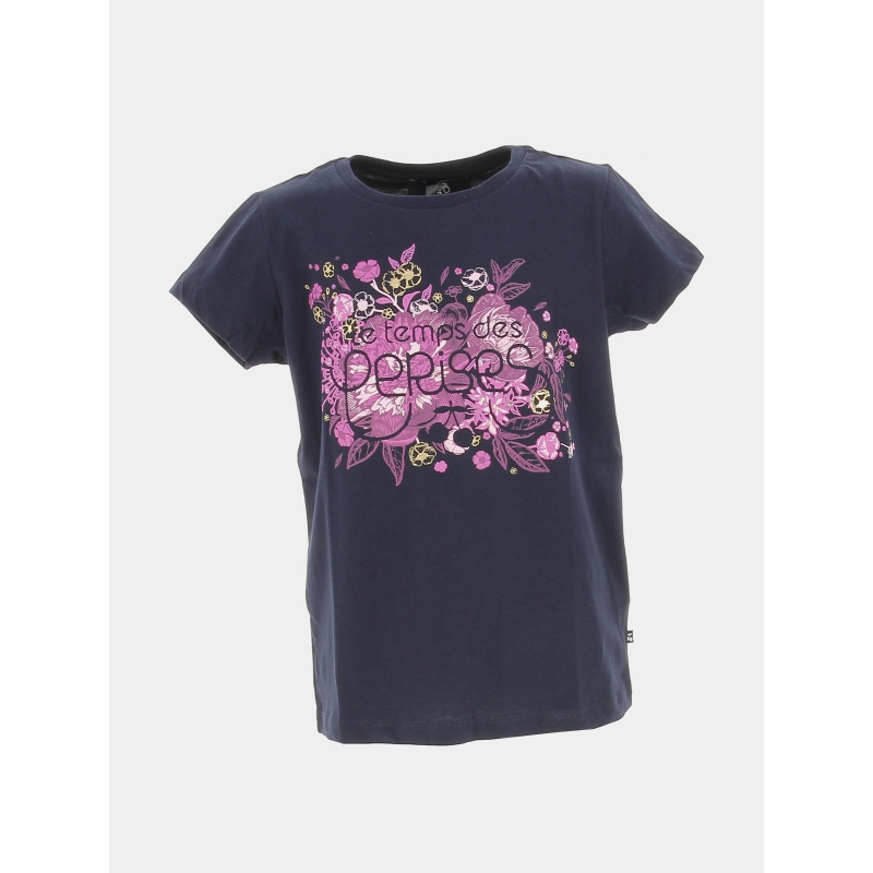T-shirt midnight violet bleu marine fille - Le Temps Des Cerises