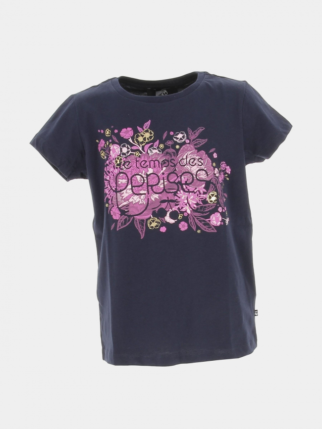 T-shirt midnight violet bleu marine fille - Le Temps Des Cerises