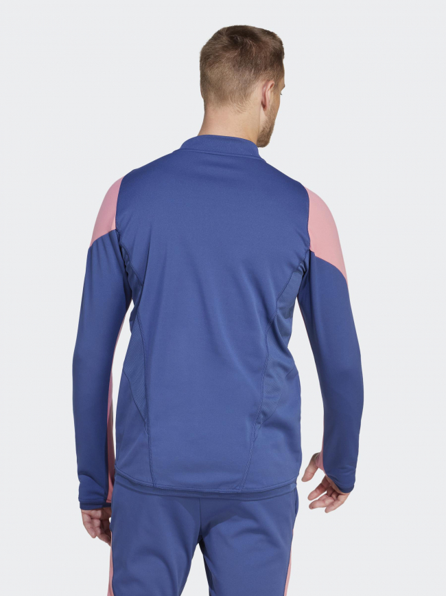 Sweat de football 1/4 zip OL training bleu homme - Adidas