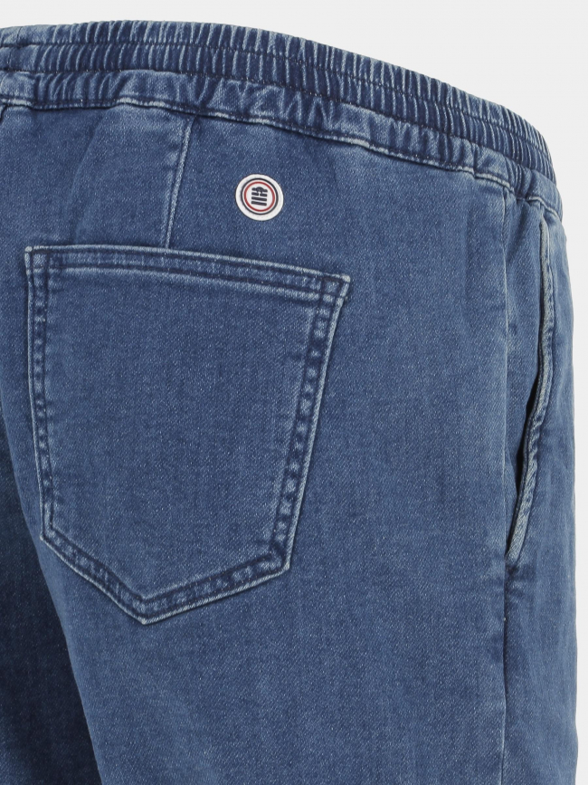 Short en jean élastique bleu homme - Serge Blanco