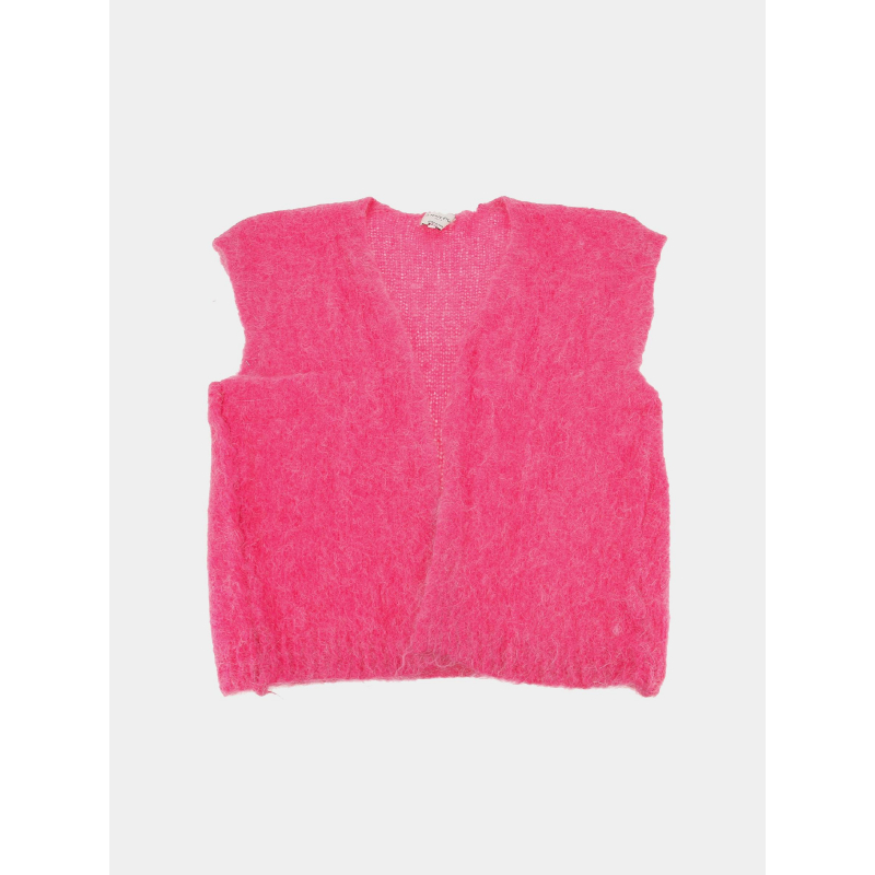 Gilet sans manche mohair sade rose femme - La Petite Etoile