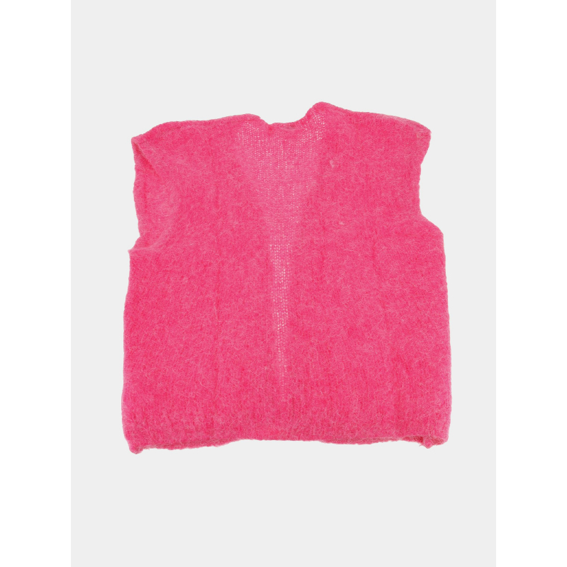 Gilet sans manche mohair sade rose femme La Petite Etoile wimod