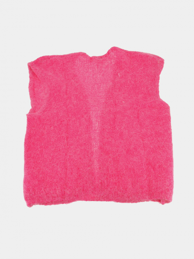 Gilet sans manche mohair sade rose femme - La Petite Etoile