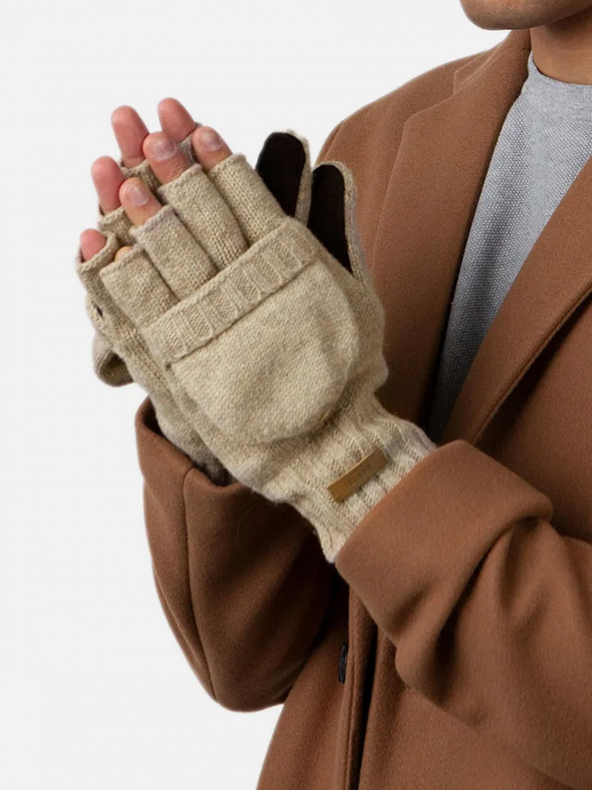 THMO - Homme Hiver Anti Froid Chaud Mitaines Gants sans Doigts