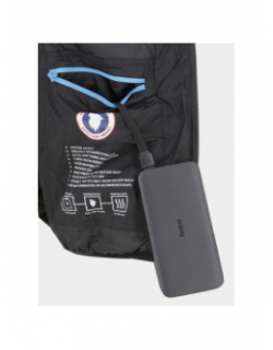 Doudoune chauffante sans manche porto noir homme - Comme Des Loups