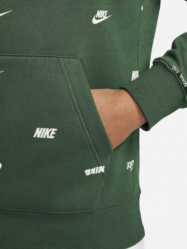 Sweat à capuche multi-logos club+ vert homme - Nike