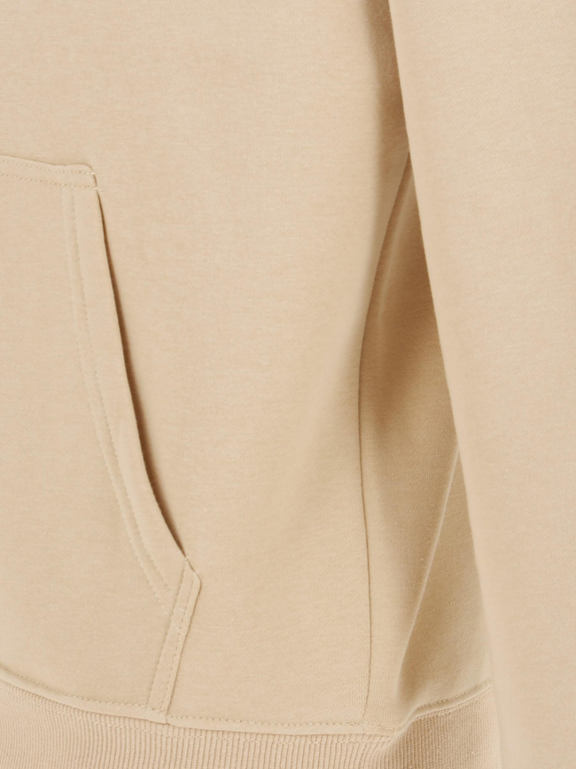 Sweat à capuche logo uni beige homme - Project X Paris