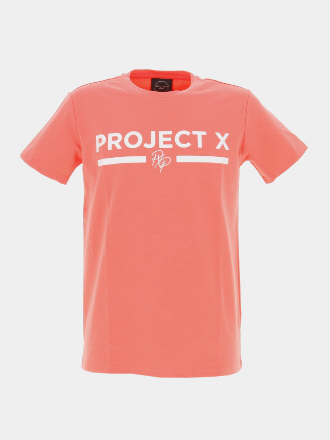 T-shirt logo uni rose homme - Project X Paris