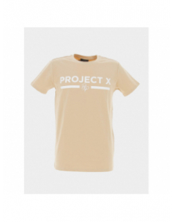 T-shirt logo uni beige homme - Project X Paris