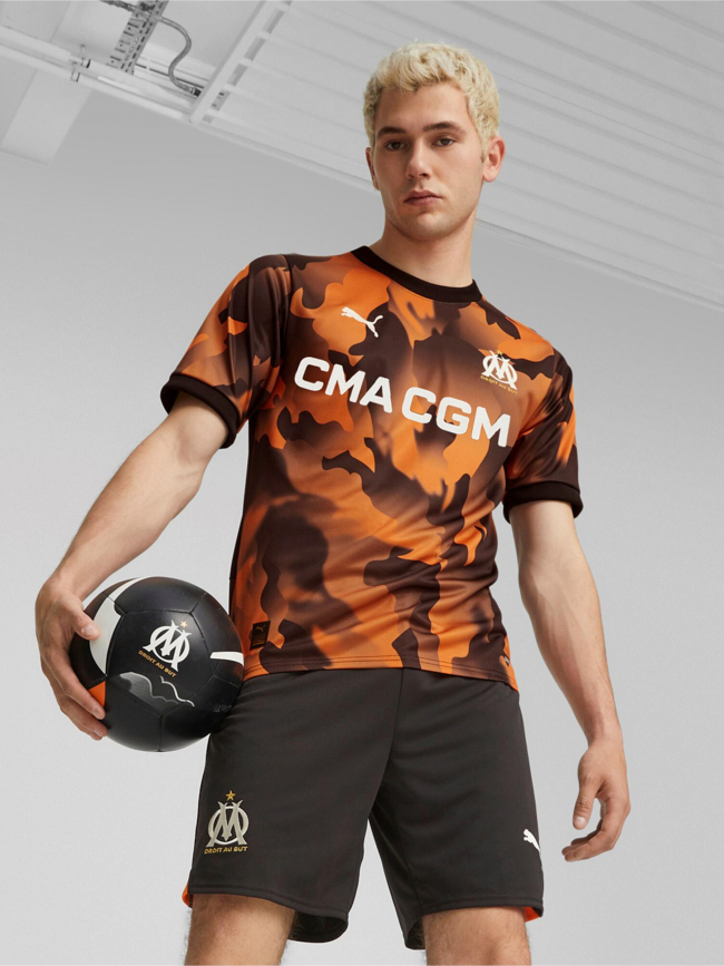 Maillot de football OM camouflage orange homme - Puma