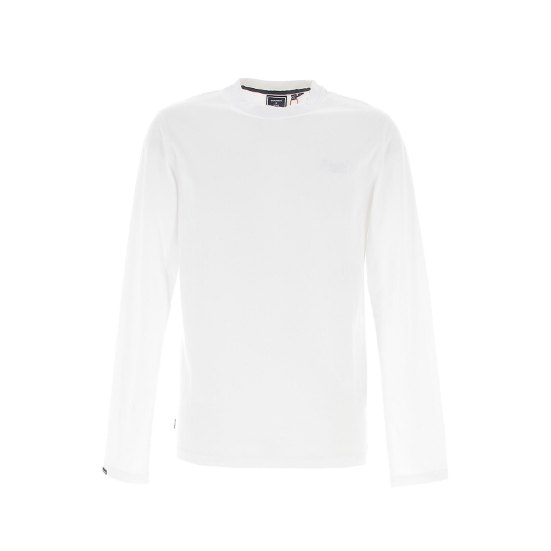 T-shirt vintage logo embossé blanc homme - Superdry