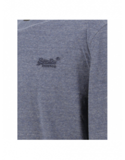 T-shirt vintage logo brodé chiné bleu homme - Superdry