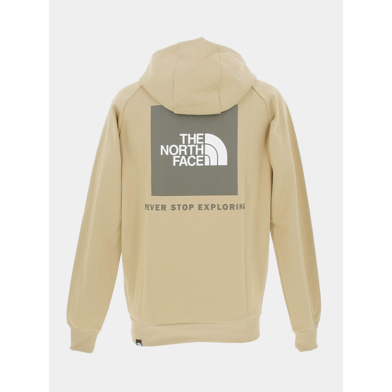 Sweat à capuche raglan redbox beige homme The North Face