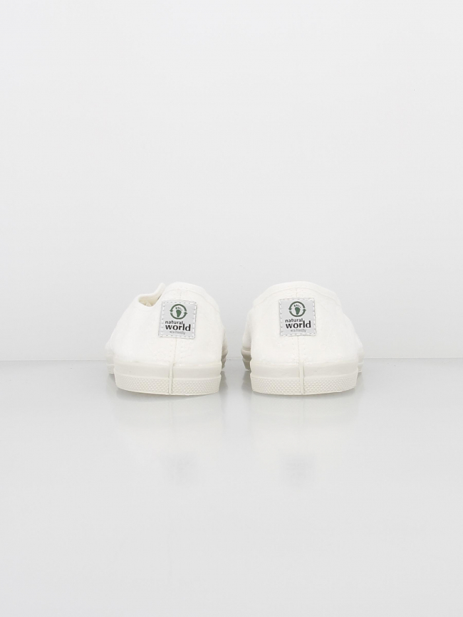 Baskets toile ungles bordado blanc femme - Natural World